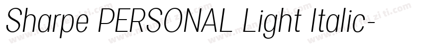 Sharpe PERSONAL Light Italic字体转换